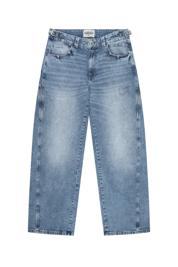 DISTINCTIVE BAGGY DENIM BLUE WASHED